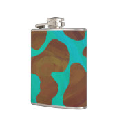Flasques Impression Brown et Turquoise de vache (Gauche)