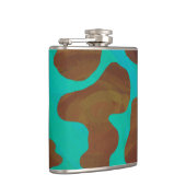 Flasques Impression Brown et Turquoise de vache (Droite)
