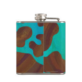 Flasques Impression Brown et Turquoise de vache (Dos)