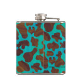 Flasques Impression Brown et Turquoise de vache (Dos)