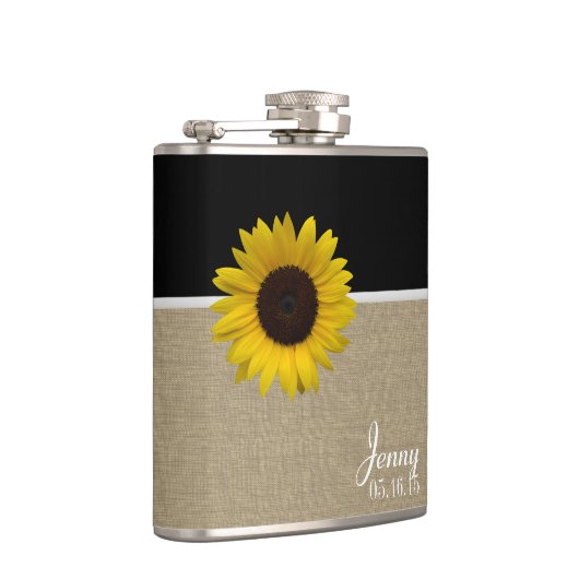 Flasques Impression Burlap et tournesol (Droite)