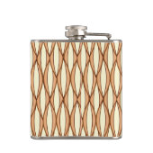 Flasques Impression de ruban du milieu du siècle - tan et c (Dos)