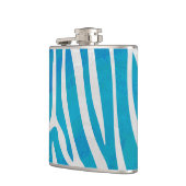 Flasques Impression en bleu et blanc Zebra (Gauche)