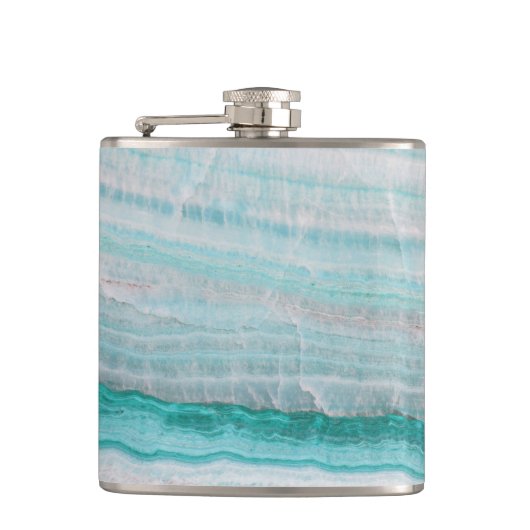 Flasques Impression en pierre de granit turquoise (Devant)