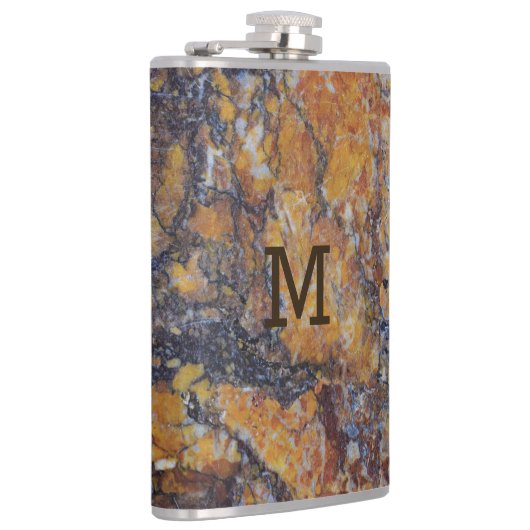 Flasques Impression en pierre de marbre Brown (Droite)