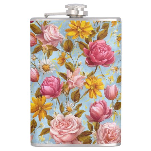 Flasques Impression florale de style antique (Devant)