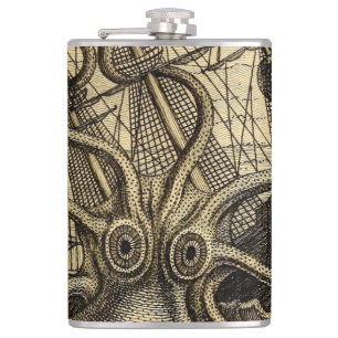 Flasques Impression Kraken Vintage