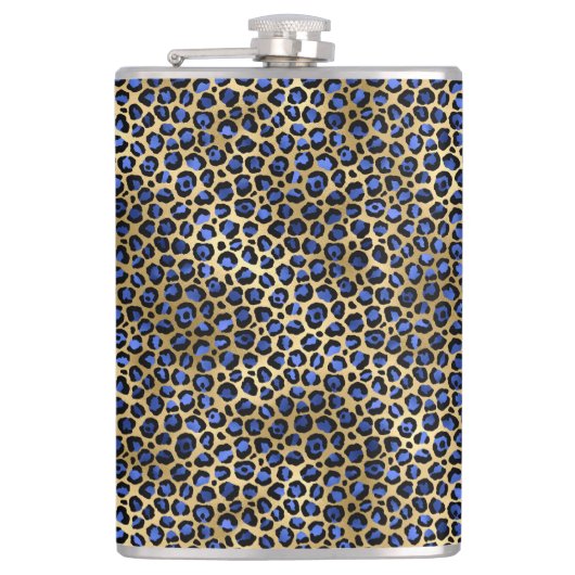 Flasques Impression Navy et Gold Cheetah (Devant)