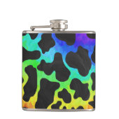 Flasques Impression noire et arc-en-ciel de vache (Devant)