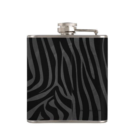 Flasques Impression noire et grise Zebra (Dos)