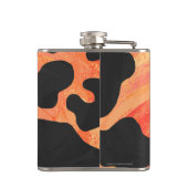 Flasques Impression noire et orange de vache (Dos)