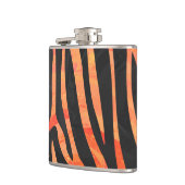 Flasques Impression noire et orange Zebra (Gauche)