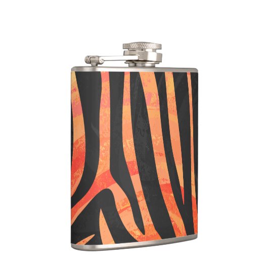 Flasques Impression noire et orange Zebra (Droite)