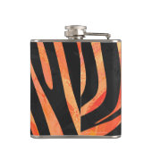 Flasques Impression noire et orange Zebra (Dos)