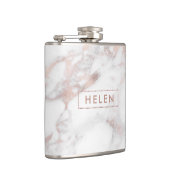 Flasques Imprimerie de luxe en or Rose Faux Marble (Droite)