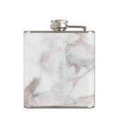 Flasques Imprimerie de luxe en or Rose Faux Marble (Dos)