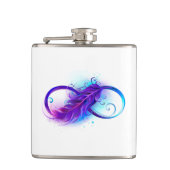 Flasques Infinity with purple feather (Devant)