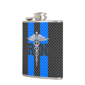 Flasques Infirmière inscrite RN Caduceus Carbon Fiber Strip (Gauche)