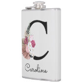 Flasques Initiale C Brodé Rose Bohème Fleurie Féminin (Gauche)