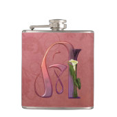 Flasques Initiale colorée A de calla (Devant)