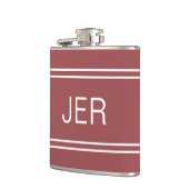 Flasques Initiales à trois lettres Monogramme foncé tendanc (Gauche)