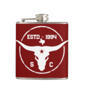 Flasques Initiales du monogramme du Texas Longhorn (Devant)