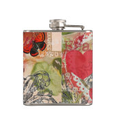 Flasques Inséparables Heart Red Art Collage (Dos)