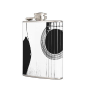 Flasques Instrument de musique Guitare moderne Noir Blanc (Gauche)