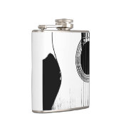 Flasques Instrument de musique Guitare moderne Noir Blanc (Droite)