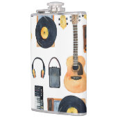 Flasques Instruments de musique : aquarelle transparente (Gauche)