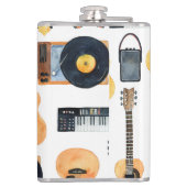 Flasques Instruments de musique : aquarelle transparente (Dos)