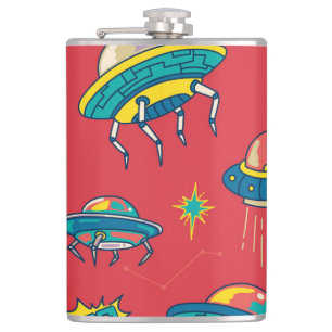 Flasques Inventaires d'espace UFO rétro