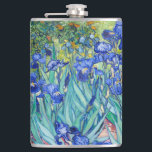 Flasques Irises Vincent van Gogh<br><div class="desc">Irises (1889) Vincent van Gogh. Un beau paysage estival. Les iris bleus fleurissent dans un lit fleuri dans un jardin verdoyant. Reproduction d'oeuvres d'art célèbres dans le domaine public.</div>