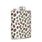 Flasques Irish Coffee Beans and Shamrocks Funny Design (Droite)