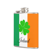 Flasques Irish Flag & Shamrock, voyage Irlande/fans sportif (Gauche)