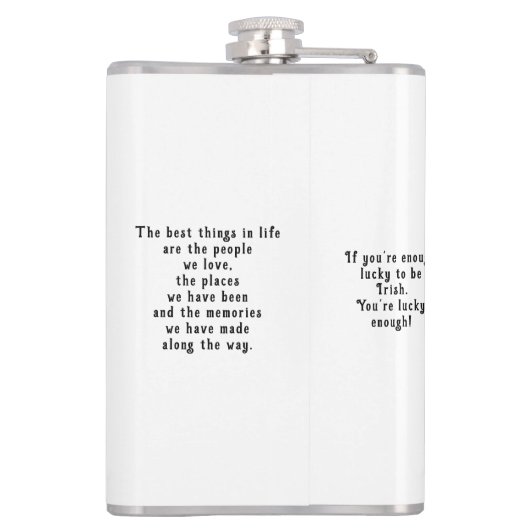 Flasques Irish Proverb, Boho Rainbow St. Patrick's Day (Dos)