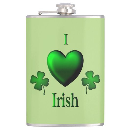 Flasques Irlandais de coeur du vert I (Devant)