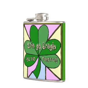 FLASQUES IRLANDE JAMAIS /ERIN PASSEZ LE COUP AVEC LE SHAMRO