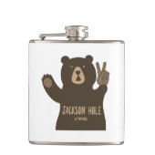 Flasques Jackson Hole Wyoming Peace Bear (Devant)