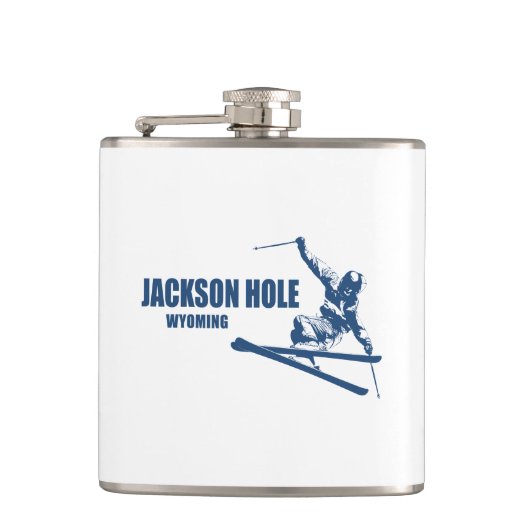 Flasques Jackson Hole Wyoming Skier (Devant)