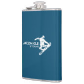 Flasques Jackson Hole Wyoming Snowboardeur (Gauche)