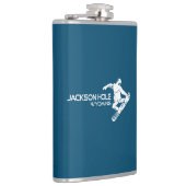 Flasques Jackson Hole Wyoming Snowboardeur (Droite)