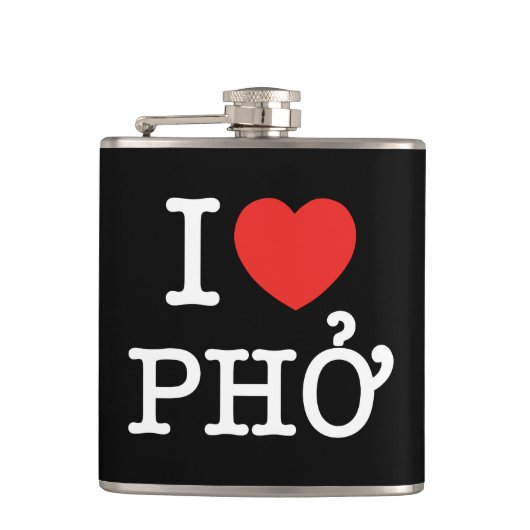 Flasques J'adore (J'aime) Pho (Devant)