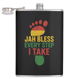 Flasques Jah bénisse chaque pas que je fais Rasta