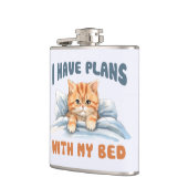 Flasques J'ai des plans avec mon lit - Cosy Orange Chat (Gauche)