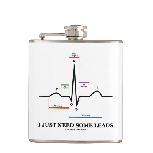 Flasques J'Ai Juste Besoin De Quelques Leads ECG EKG Humour (Devant)