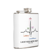 Flasques J'Ai Juste Besoin De Quelques Leads ECG EKG Humour (Droite)