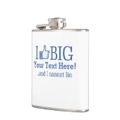 Flasques J'aime Big Personnalisé avec votre création de tex (Gauche)