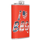 Flasques J'aime le barbecue, patriotique américain (Droite)
