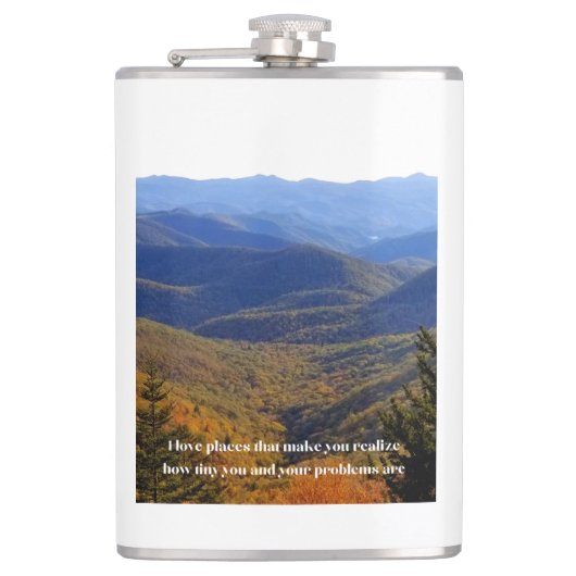 Flasques J'aime les endroits Flask (Devant)